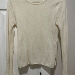Abercrombie Cream Ribbed Knit Sweater